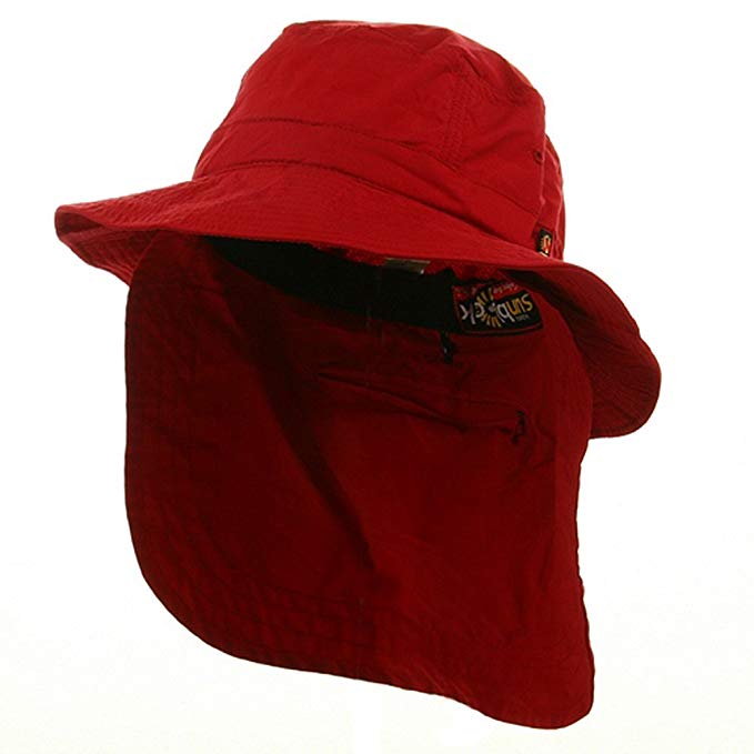 UV 45+ Extreme Vacationer Flap Hats-Red w16s49e