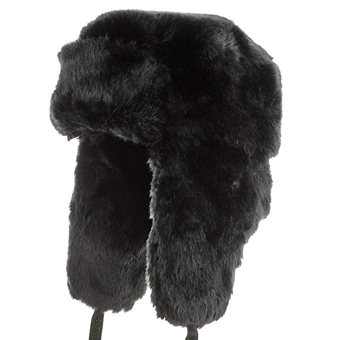 Ultrafino Explorer Ushanka Winter Trapper Faux Fur Pilot Hat Ear Flaps