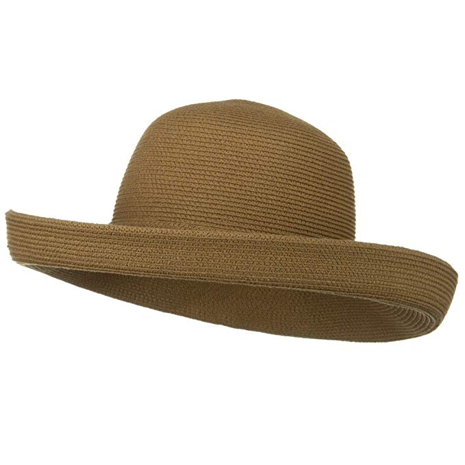 Jeanne Simmons UPF 50+ Cotton Paper Braid Large Kettle Brim Hat - Bronze