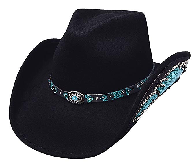 Montecarlo / Bullhide Hats - Natural Beauty - Wool Felt Western Cowboy Hat -Black (Large, Black)