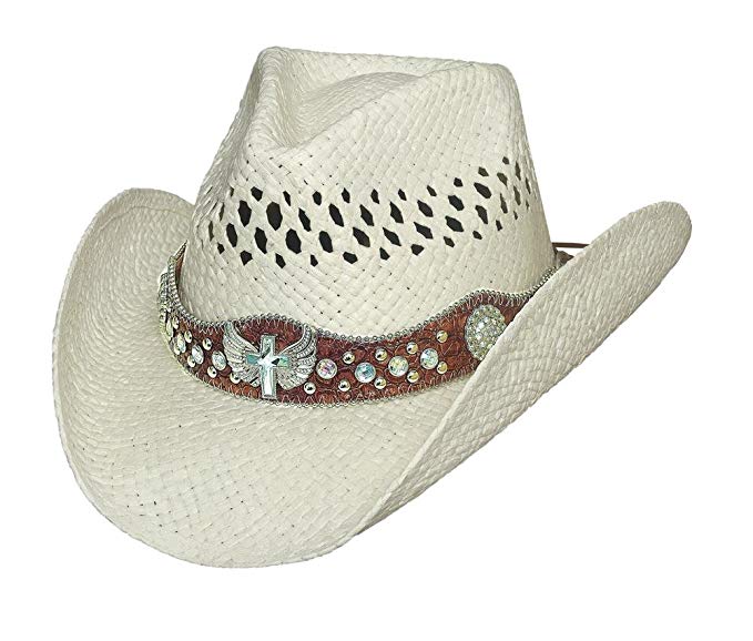 Montecarlo Bullhide Hats LONG LIVE ROCK Raffia Straw Cowboy Western Hat