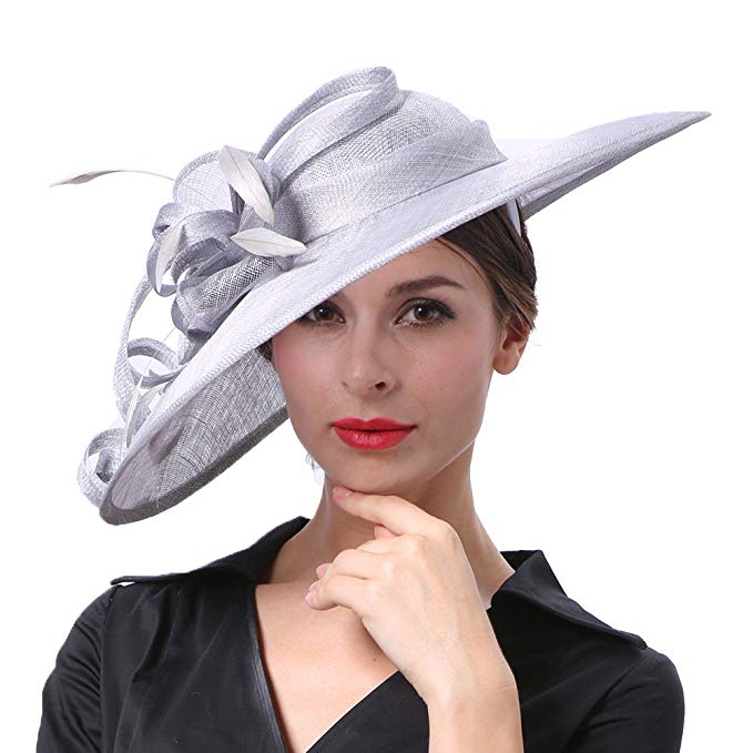 June's Young Women Hats Wide Brim Sinamay Party Wear