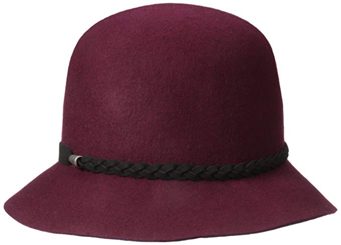 Nine West Women's Felt Cloche Hat With Braid Detail