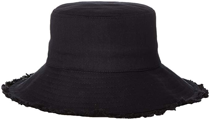 Physician Endorsed Women's Castaway Canvas Bucket Sun Hat with Fringe, Rated UPF 50+ for Max Sun Protection