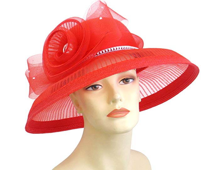 Womens Wide Brim Derby, Church Hat, Dressy Formal Hats #4577