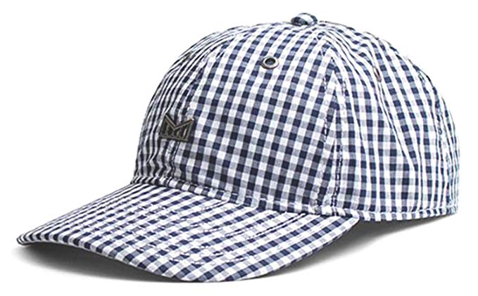 Melin Boathouse Snapback Hat - (Navy Gingham)