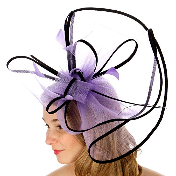 fashion2100 Feather Tulle Couture Organza Fascinator