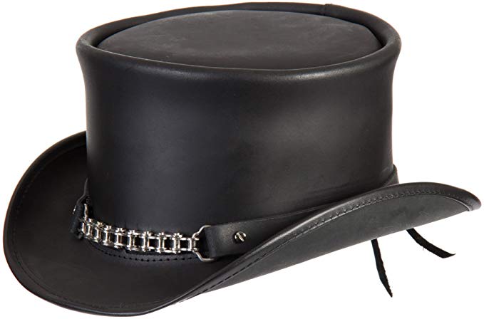 Steampunk El Dorado Leather Top Hat