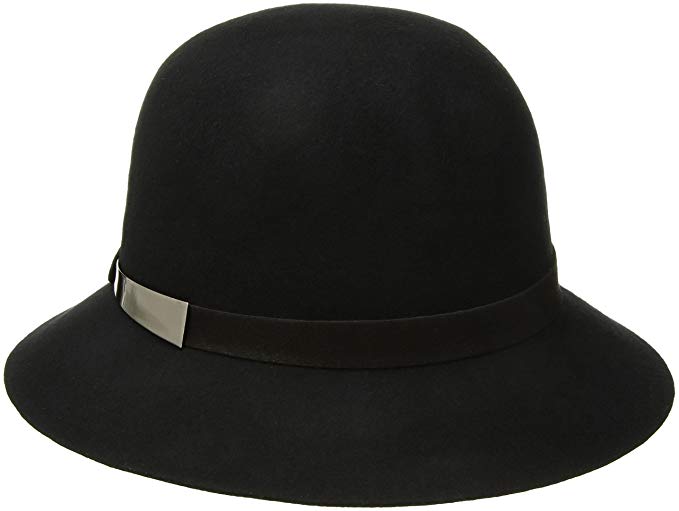 Nine West Women's Felt Raw Cut Cloche Hat,