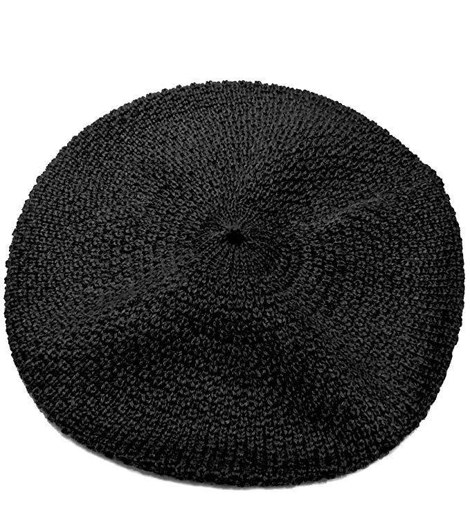 100% Pure Alpaca Knit Beret - Soft Slouchy Style Tam for Women