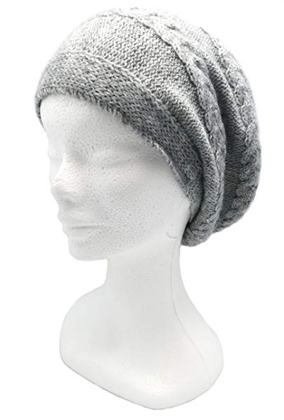 Handmade Thin PURE Alpaca Slouchy Beret Hat - French Gray (Made to Order)