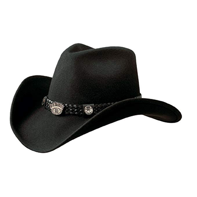 Jack Daniel's Hats Crushable Water Repellent Wool Western Cowboy Hat (Large)