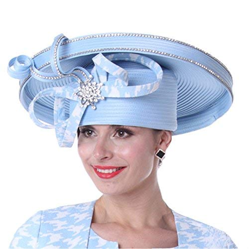 Kueeni Women Hats Church Hats For Ladies Ribbons Big Hat