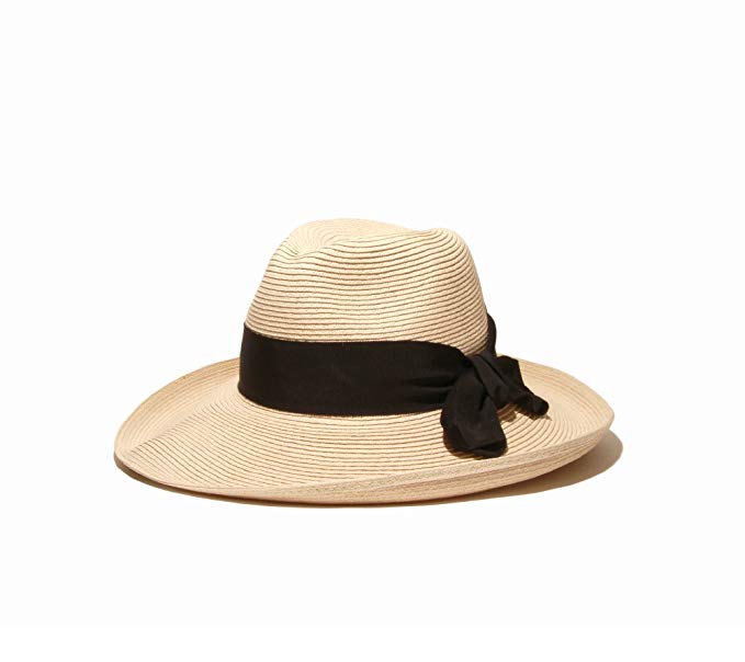 Physician Endorsed Women's Adriana Toyo Straw Fedora Packable Sun Hat, Rated UPF 50+ for Max Sun Protection