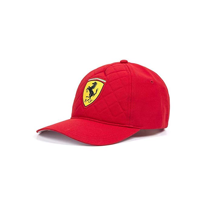 Ferrari Quilt Stitched Cap in Red