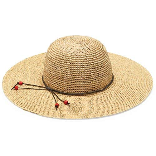 Wallaroo Hat Company Women's Napa Sun Hat - Wide Capeline-Style Brim - 100% Raffia - UPF50+