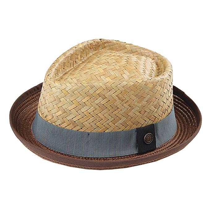 Dasmarca Mens Straw Retro Porkpie Summer Hat - Milo