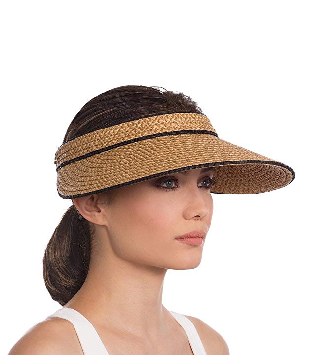 Eric Javits Womens Woven Glitter Visor