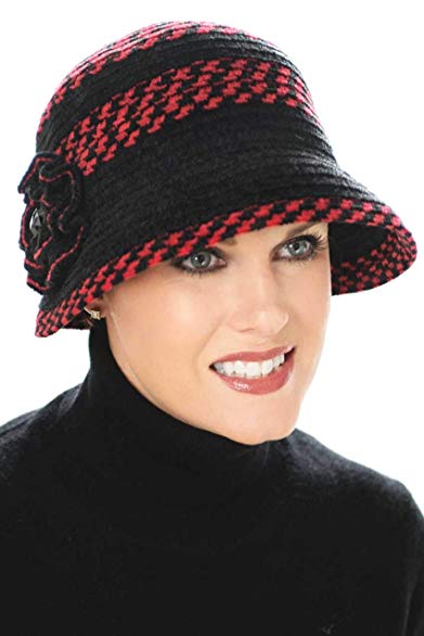 Chenille Florette Cloche Hat - Winter Vintage Cloche Hats for Women