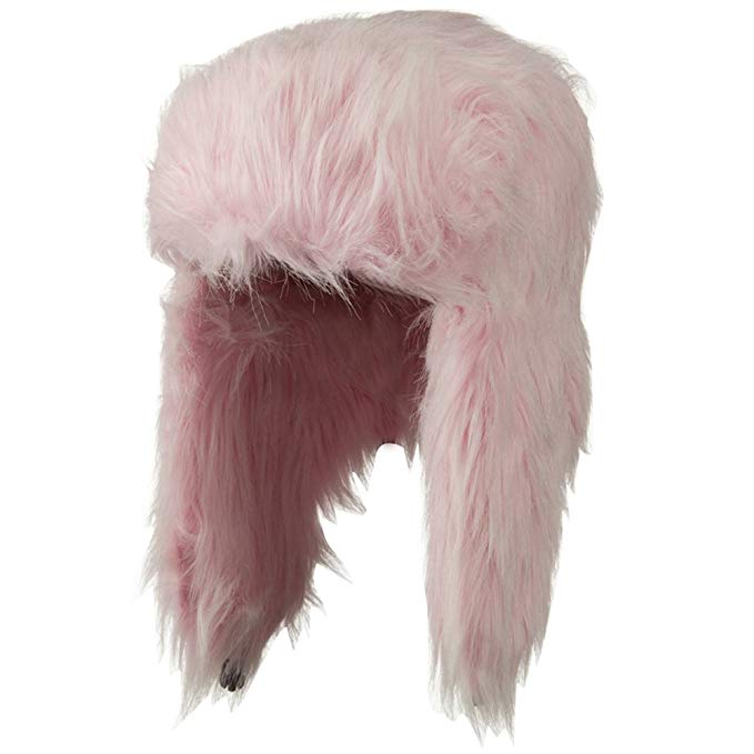 Woman's Faux Fur Trooper Hat - Pink W28S52E