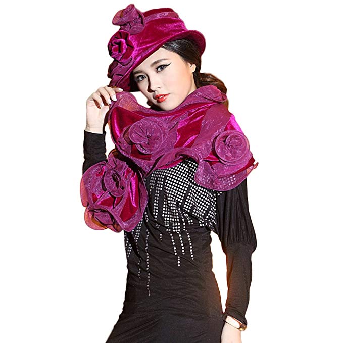 June's Young Women Winter Hat Fedora For Winter Female Ribbons