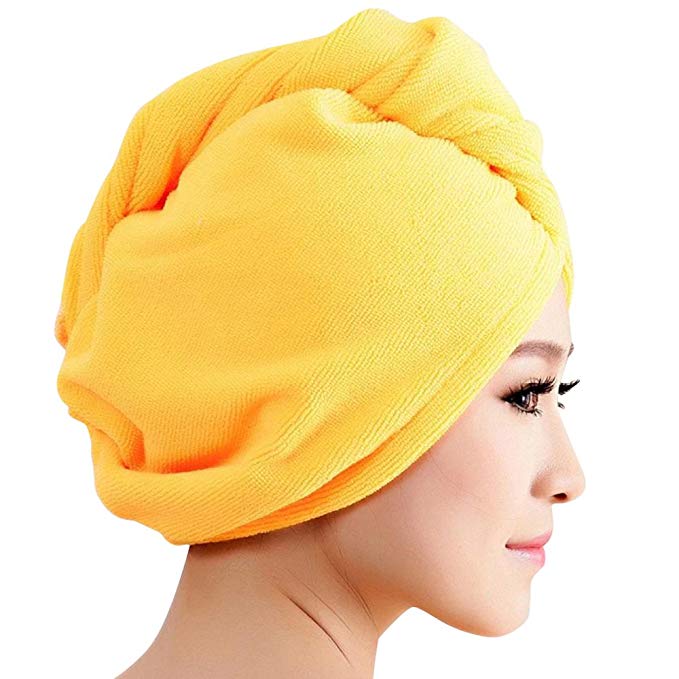 NEWONESUN Microfiber Bath Towel Hair Dry Hat Cap Quick Drying Lady Bath Tool