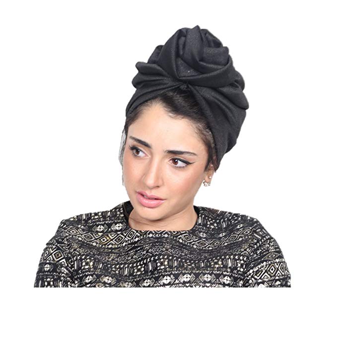 Rona Handmade Turban for Women :: Chemo & Fashion Head Wrap, 1 Size, Black