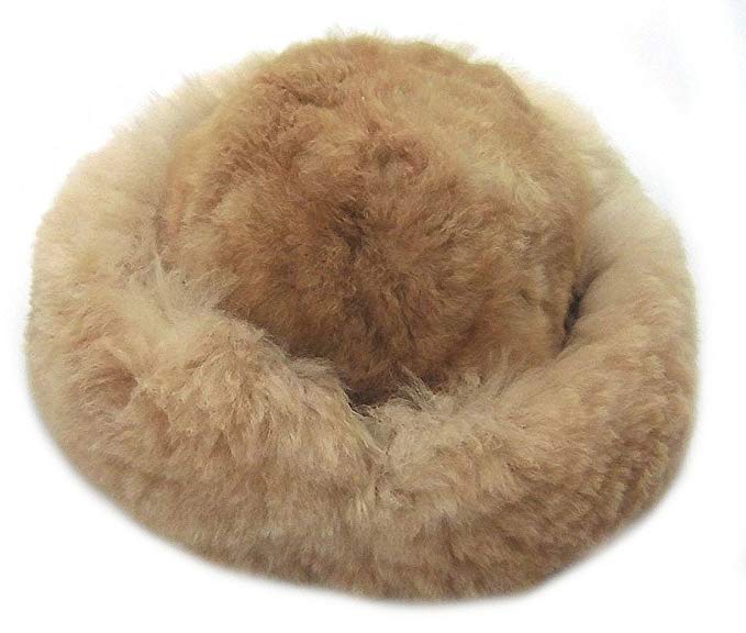 Alpakaandmore Womens Brown Baby Alpaca Fur Mongolian Hat Satin Lined Russian Hat