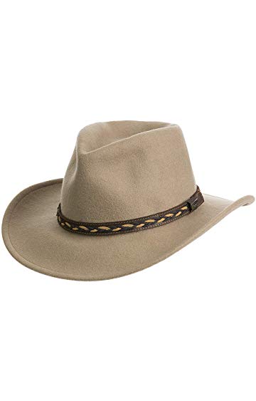 Overland Sheepskin Co Jasper Crushable Wool Waterproof Outback Hat