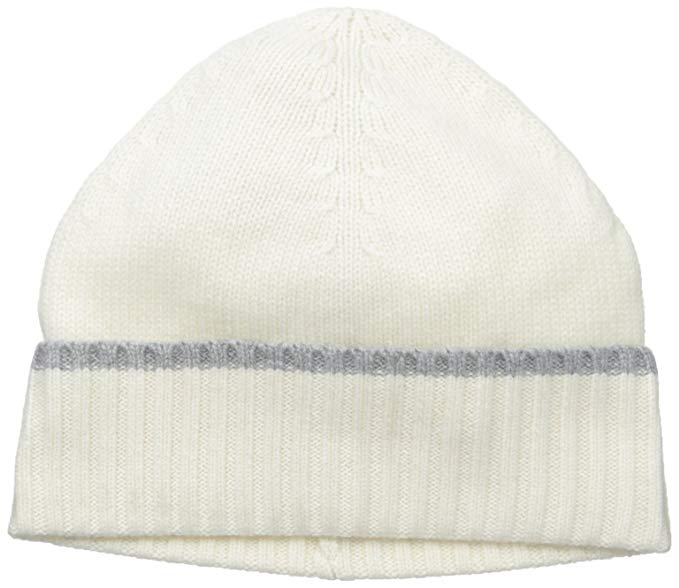 Phenix Cashmere Women's 100 Percent Cashmere Knit Stripe Hat