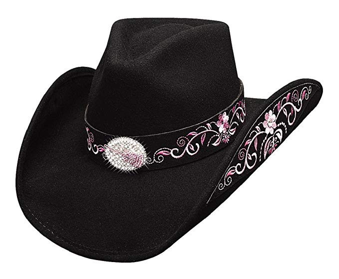 Bullhide Hats Women's Platinum Collection Rockin To The Beat Black Felt Cowboy Hat