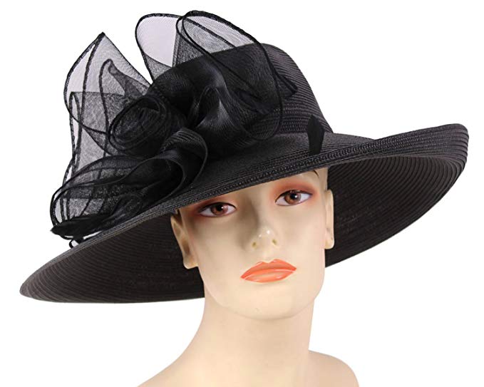 Ms Divine Womens Wide Brim Derby Church Hats Dress Formal Hats #15927