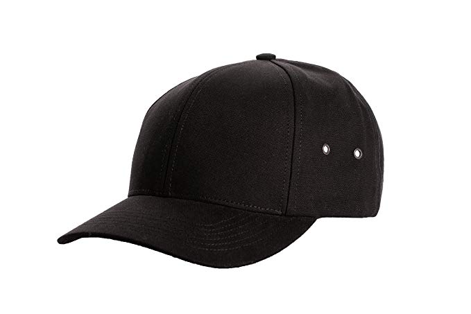 VLA Vol. II Black Hat-Luxury Headwear- Adjustable Unisex Baseball Cap- Premium Canvas, Leather Strap, French Terry Cloth