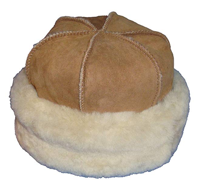 VillageShop Sheepskin Round Hat