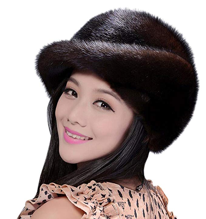 Easting Hot Fashion Women Winter Genuine Mink Fur Hats