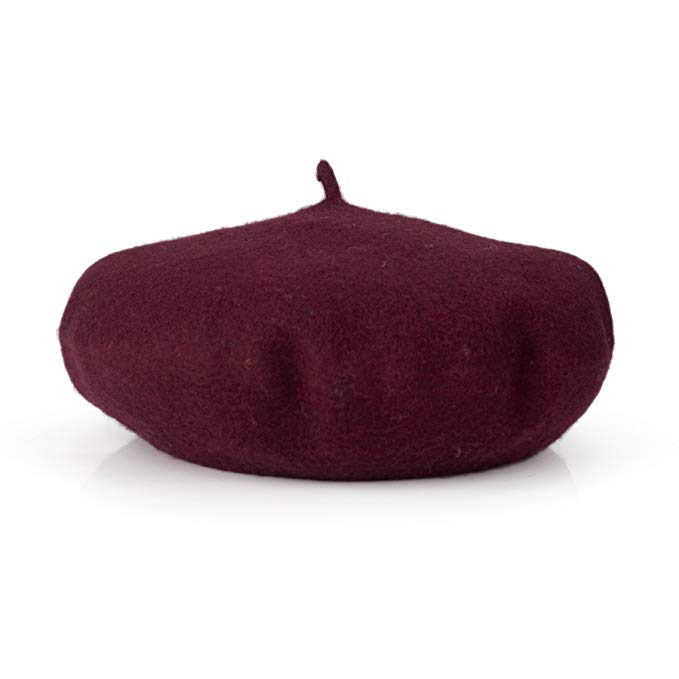 Opromo (Price/24 PCS) French Style Lightweight Classic Wool Beret, 11