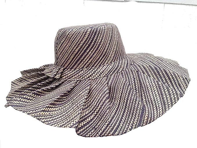 XXL Head Wide Brown Madagascar Hat with Ruffles