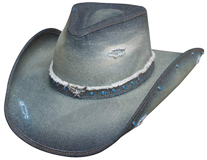 Montecarlo Bullhide Hats SILVER WINGS Denim Western Cowboy Hat