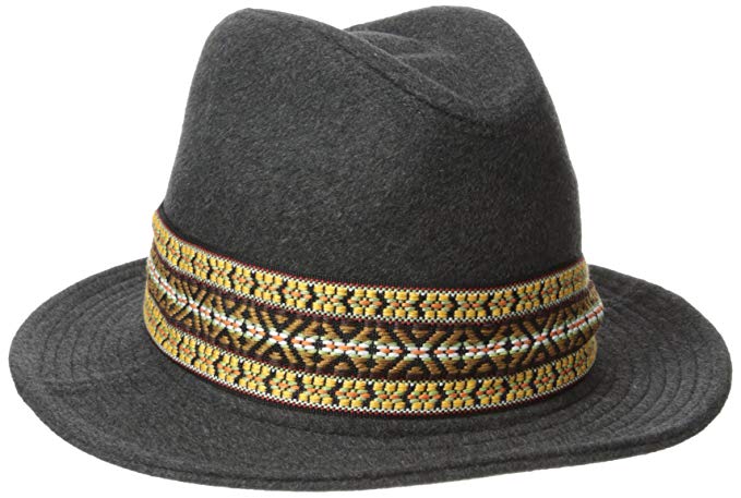 San Diego Hat Company Women's Fedora with Jaquard Band