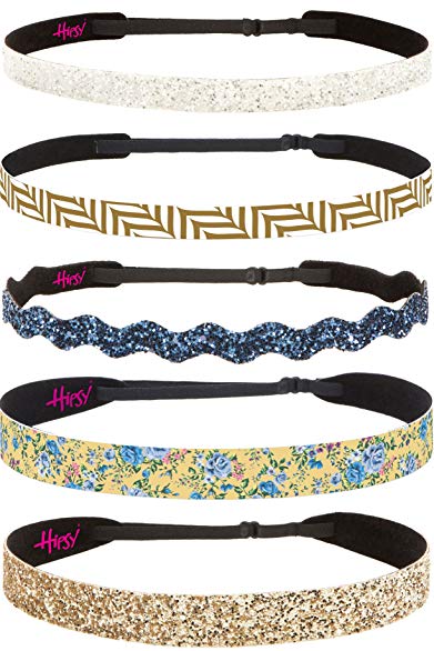 Hipsy Women's Adjustable No Slip Wide Country Flower Headband Multi Gift Packs