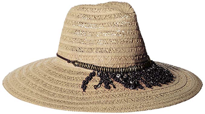 ‘ale by alessandra Women's Garapoba Ultralight Lace Straw Sun Hat with Beaded