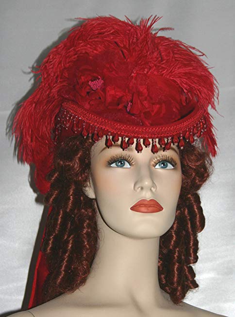 SASS Hat Red Victorian Tea Hat Riding Hat - Spirit of Phoenix