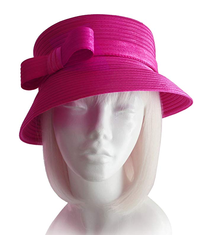 Mr. Song Millinery Medium Lampshade Brim Hat With Bow - Q26