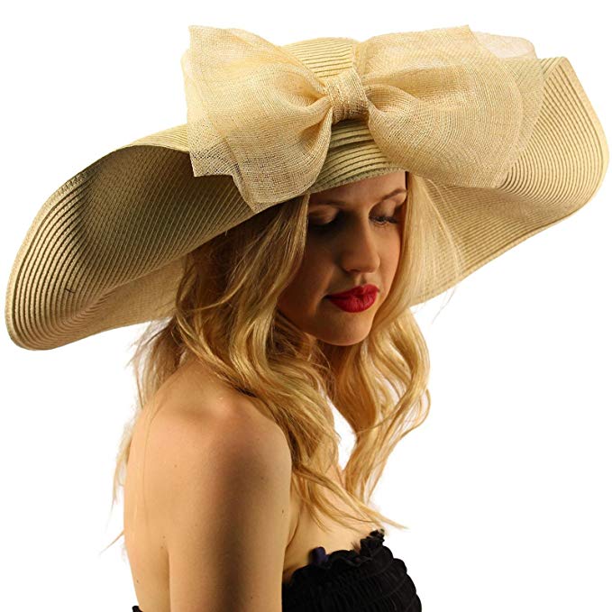 Flip Up Bow Floppy Wide brimmed 7