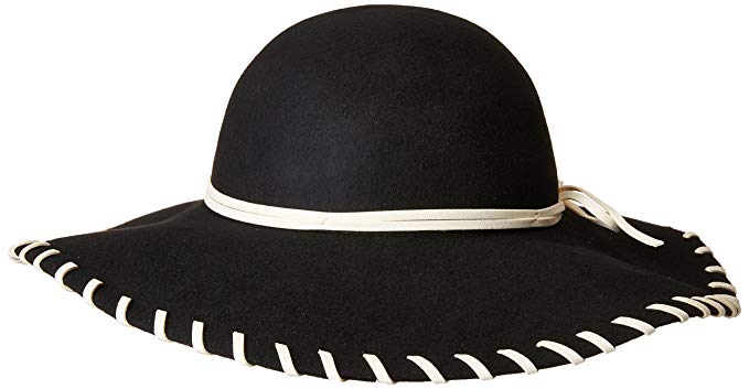 San Diego Hat Company Women's 4.25 Wool Floppy Hat with Contrast Stitch Brim