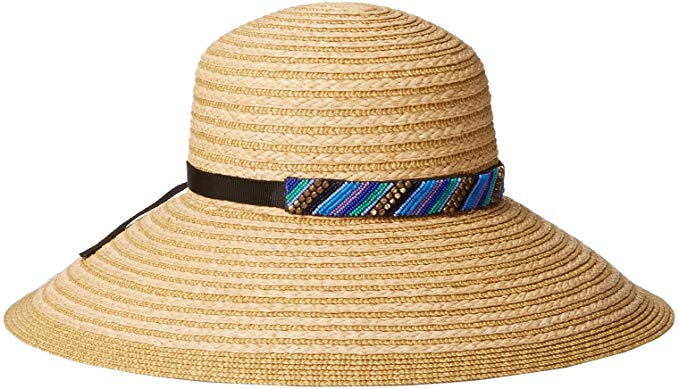 Gottex Women's Gottex Women's Marrakesh Raffia Packable Sun Hat, Rated UPF 50+ for Maximum Sun Protection