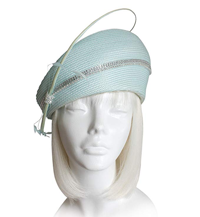 Mr. Song Millinery Straw-Tagline Structured Beret Cloche Hat -ST84