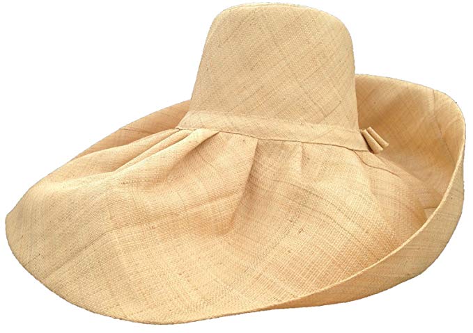 XL Head Huge Natural Raffia Madagascar Hat 9 Inch Brim by Goal 2020