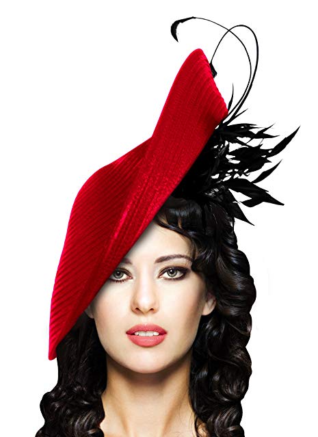 The Red Hat Society Kentucky Derby Oaks Hat Stunning Profile Fascinator ARL21