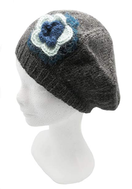 Handmade PURE ALPACA Beret Hat - Irish Gray (CUSTOM ORDER)